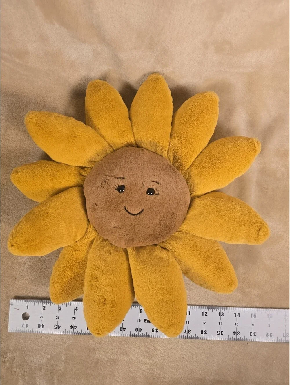 Retired Jellycat Fleury Sunflower - Stuffed Plush 15” Yellow